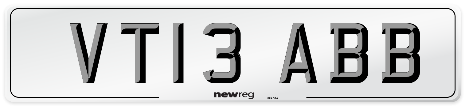 VT13 ABB Number Plate from New Reg
